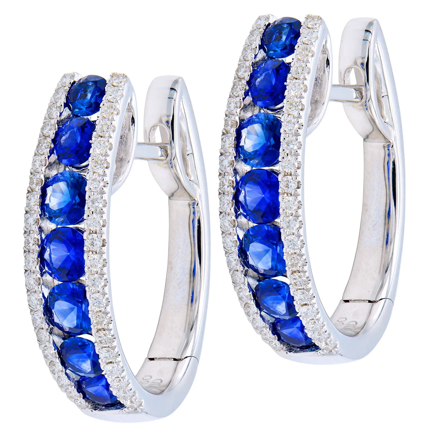 Earrings 18KW/5.9G 14SAPP-1.63CT 80RD-0.31CT
