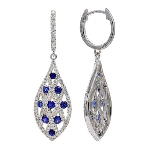 Earrings 18KW/6.4G 18SAPP-1.22CT 208RD-0.95CT
