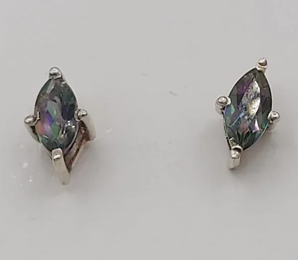 Earrings Mystic Topaz Sterling Silver Stud
