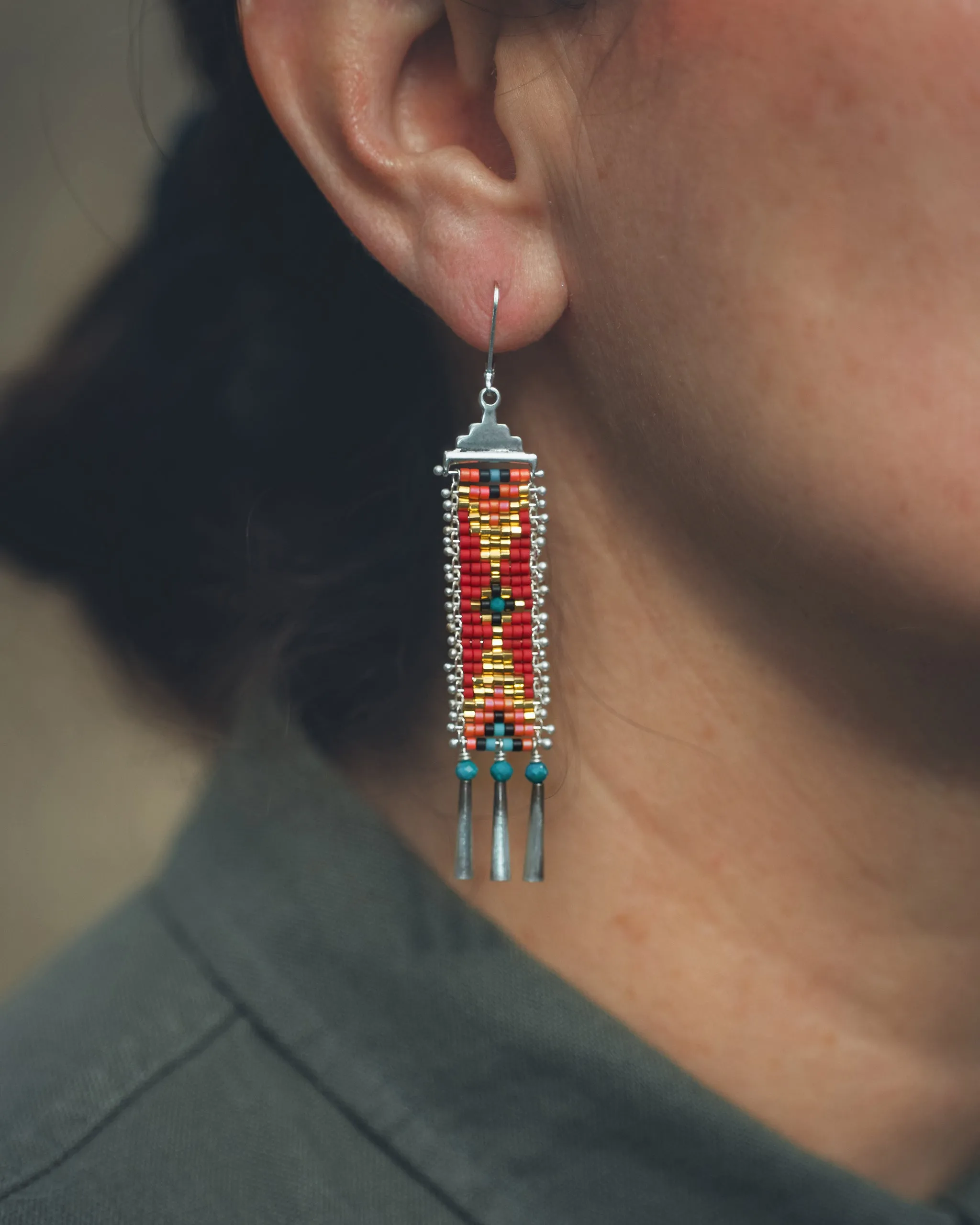 El Recuerdo Earrings in Red
