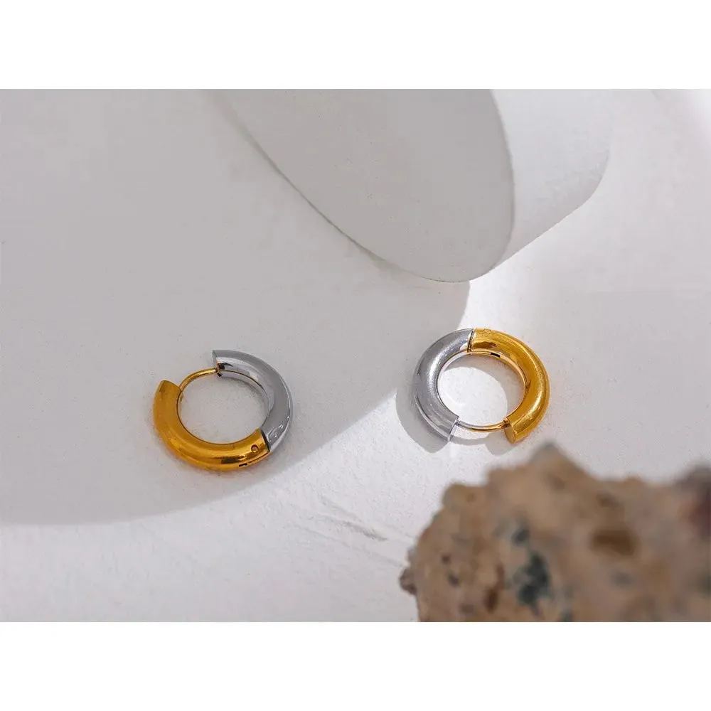Elegant Geometric Round Hoop Earrings Women