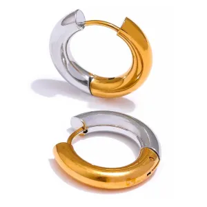 Elegant Geometric Round Hoop Earrings Women