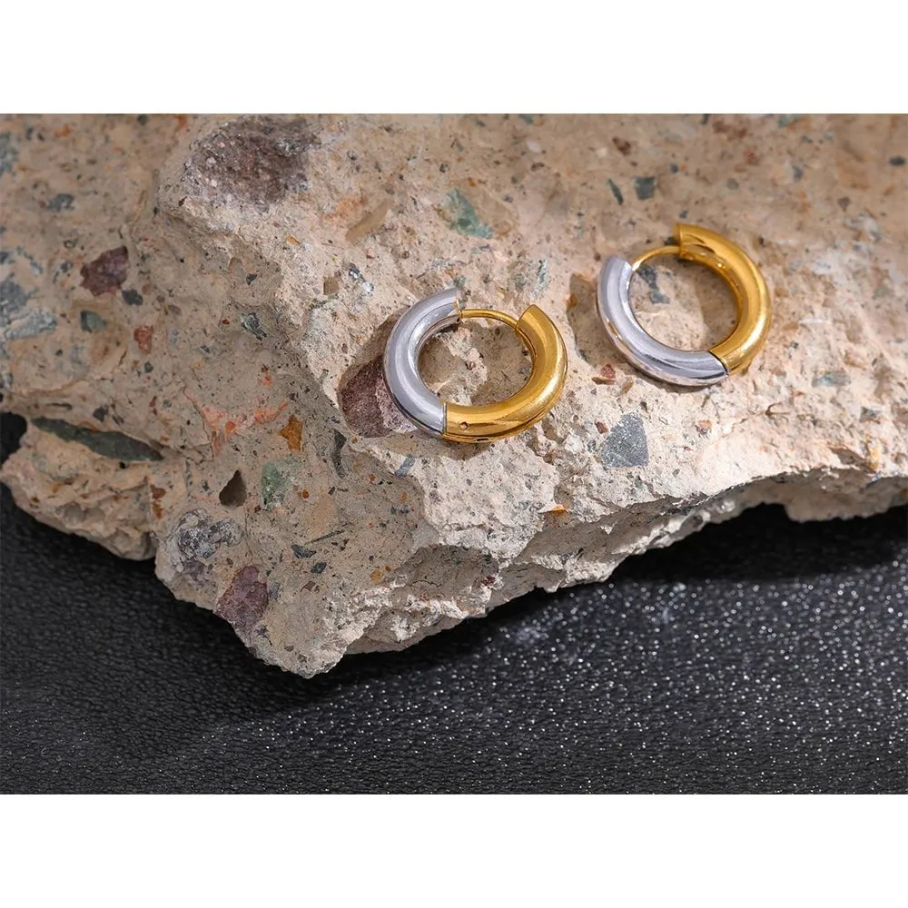 Elegant Geometric Round Hoop Earrings Women