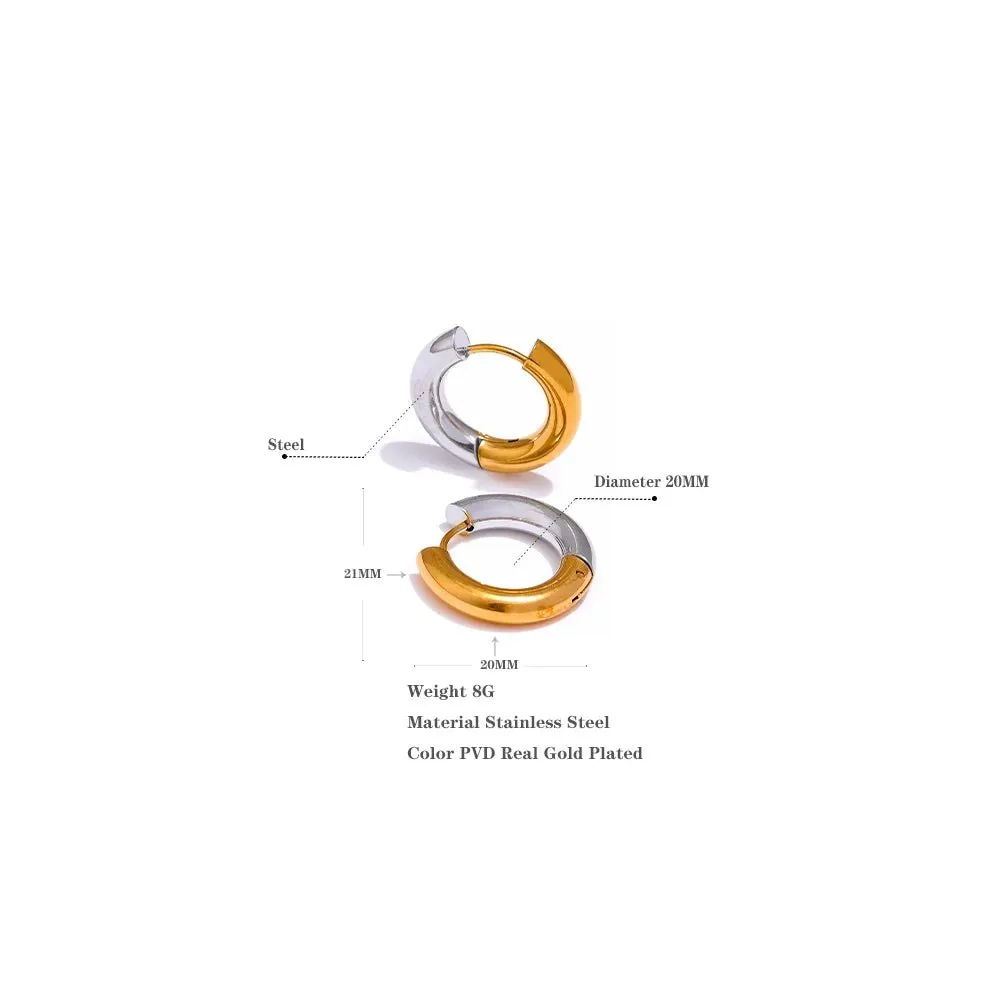 Elegant Geometric Round Hoop Earrings Women