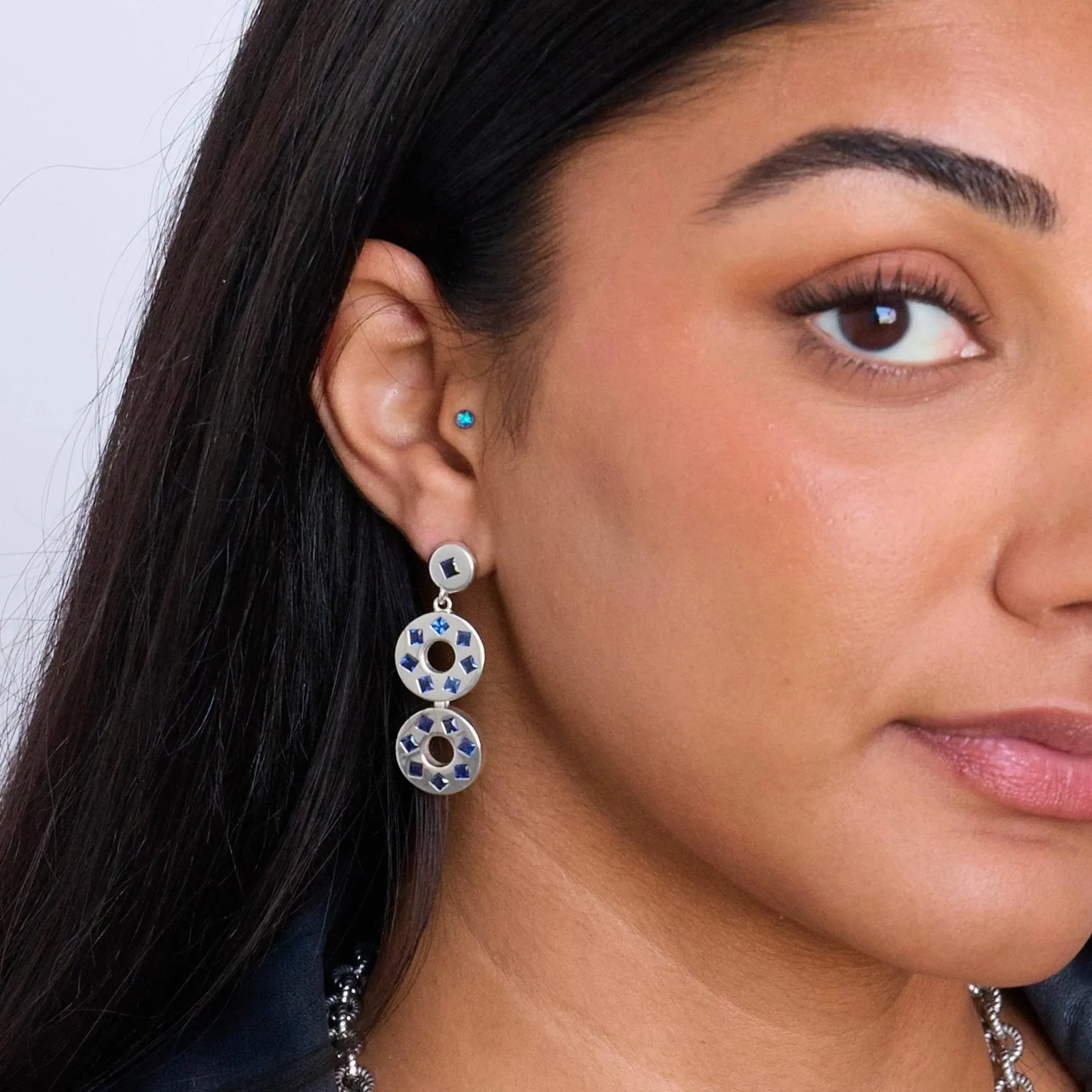 Ellsworth Snapback Earrings, Silver