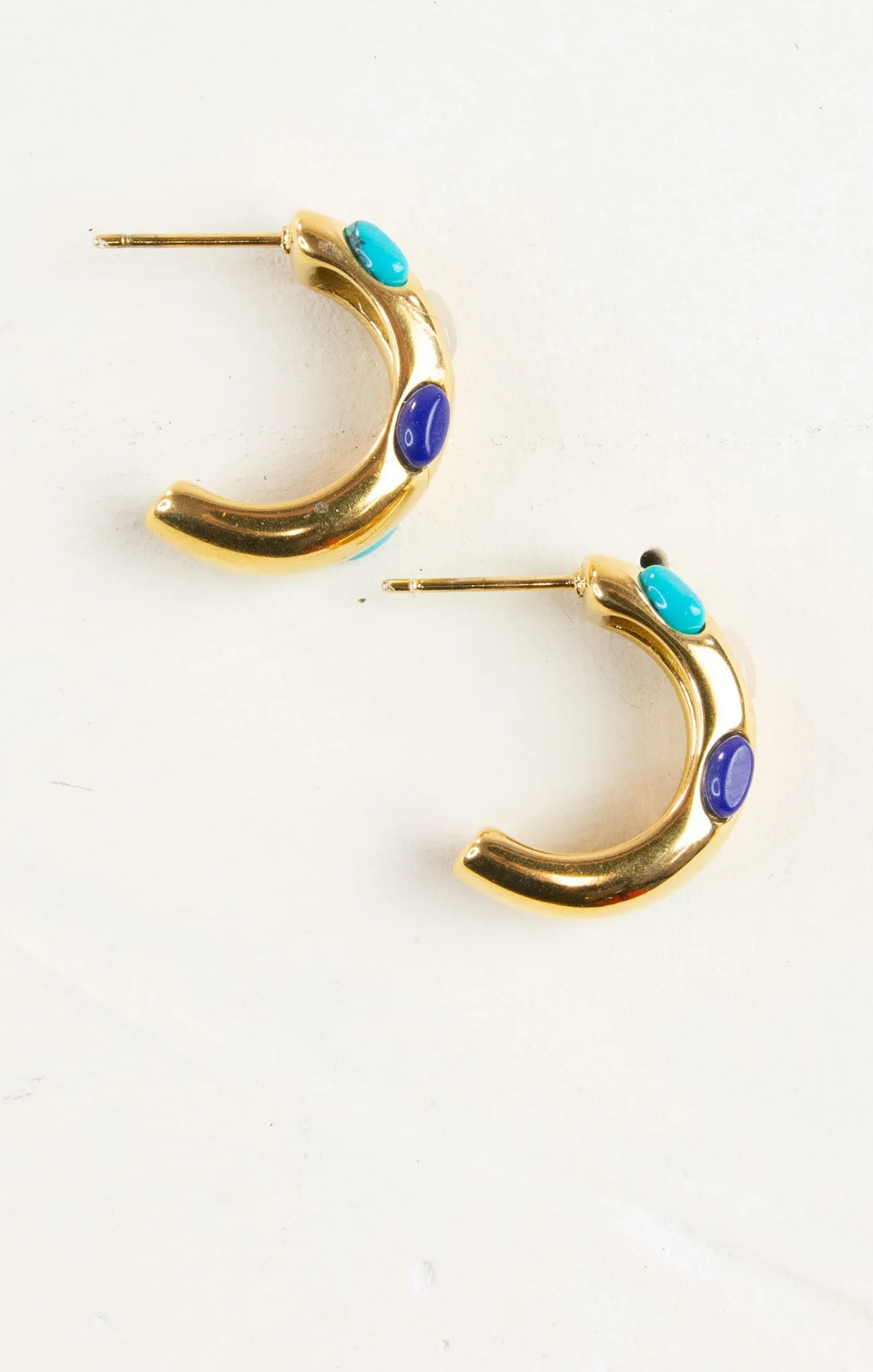 Embedded Turquoise Hoops