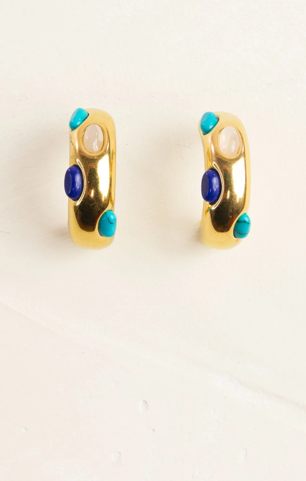 Embedded Turquoise Hoops