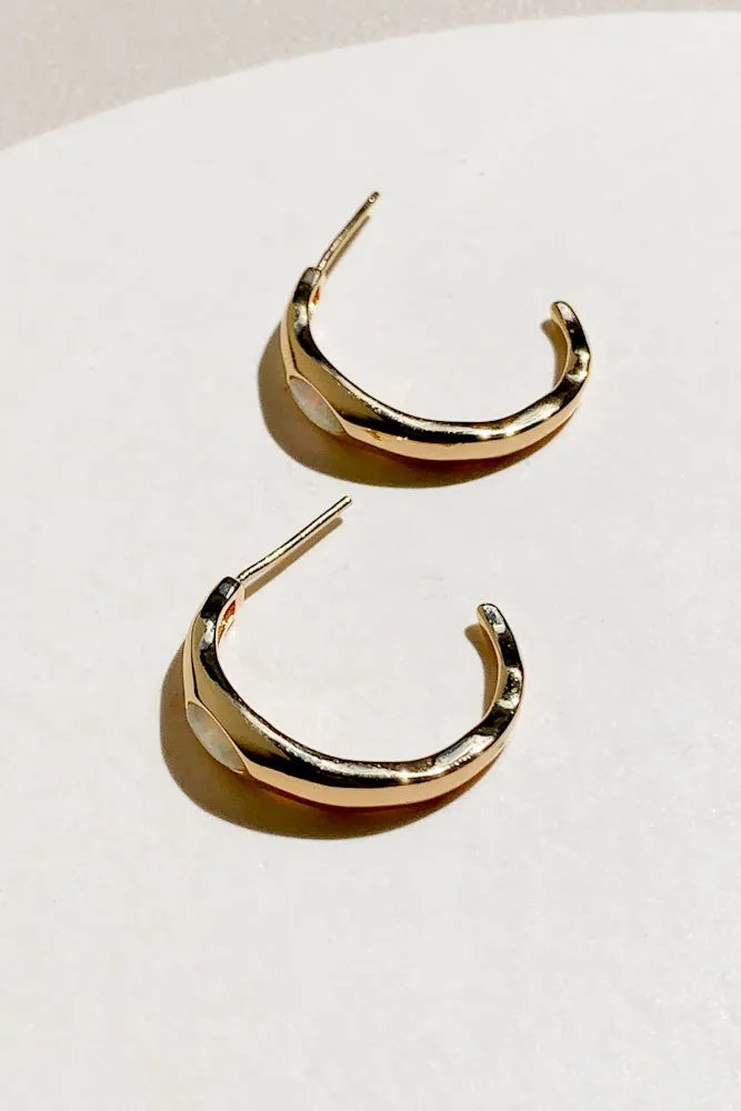 Embry Opal Hoops