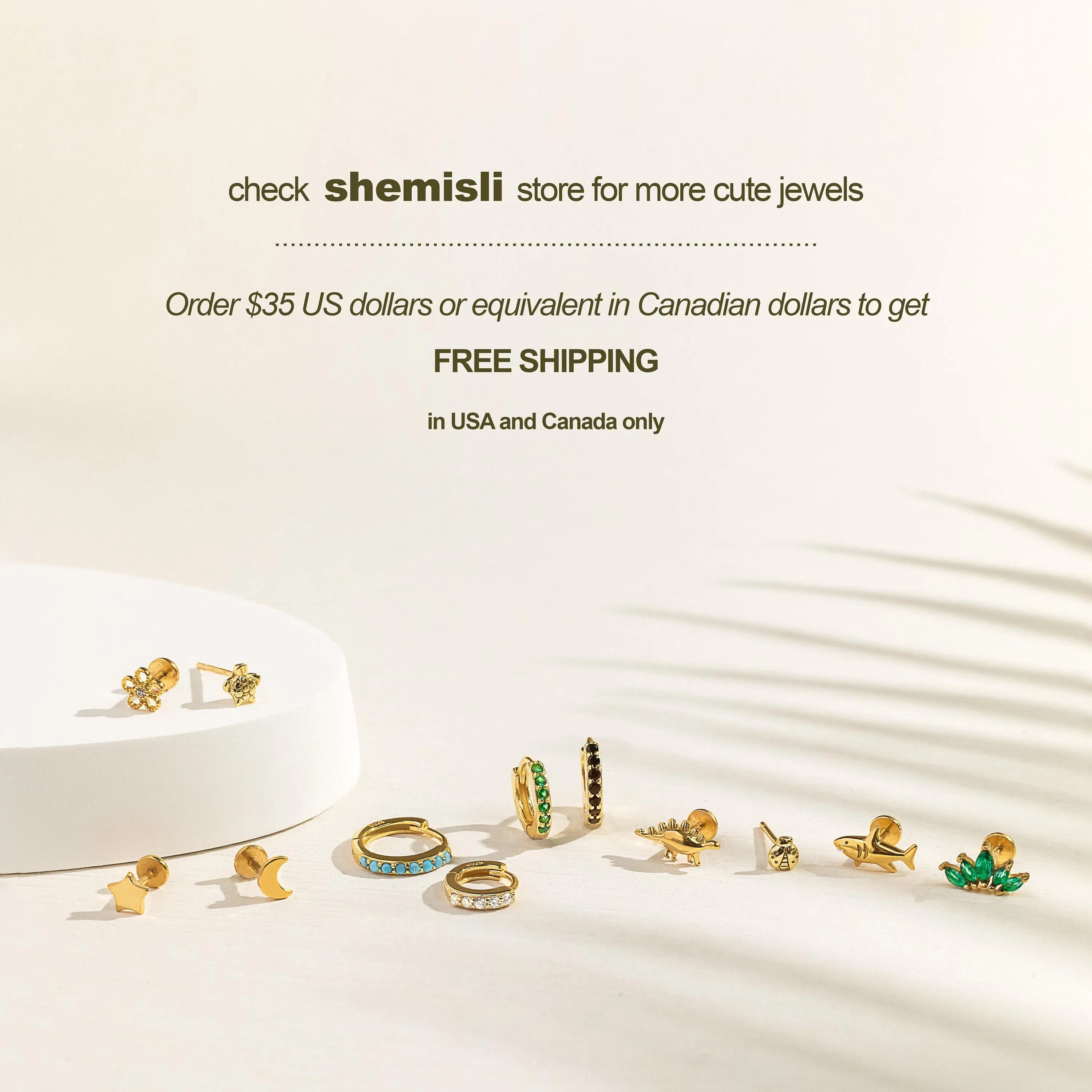 Emerald Baguette Hoop Earring, Unisex, Gold, Silver SHEMISLI SH260