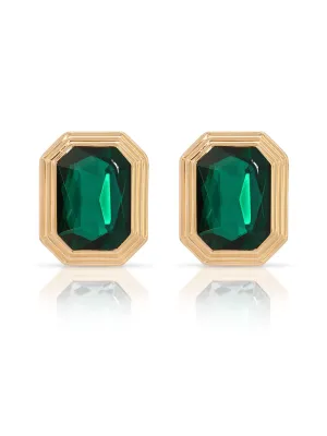 Emerald Deco Earrings