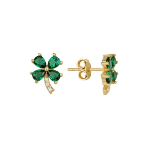 EMERALD FLOWER EARRINGS