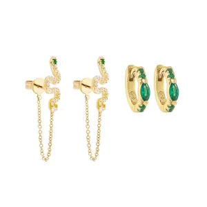 Emerald Lover Earring Combo Set