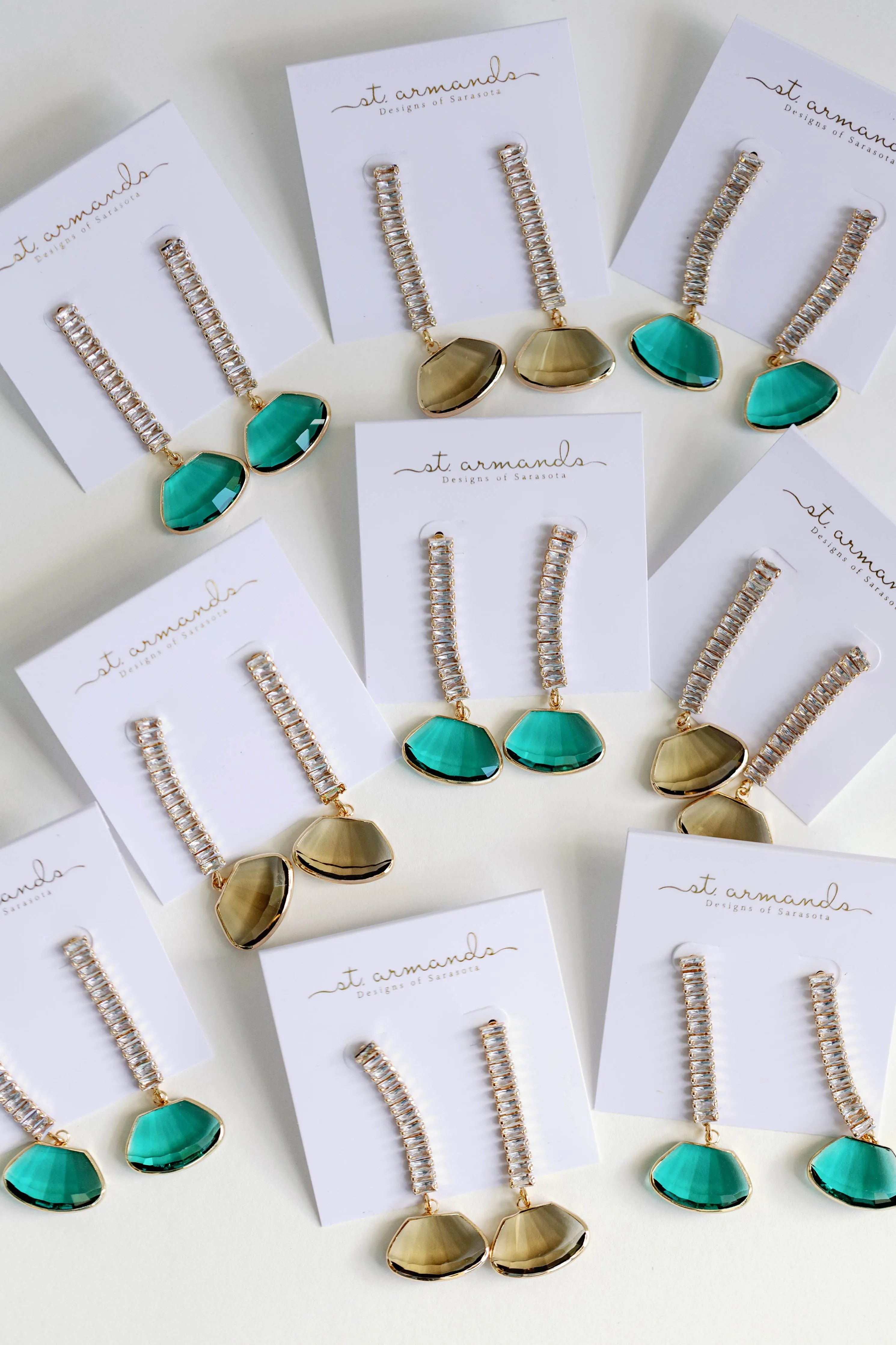 Emerald Swingy Diamond Drops