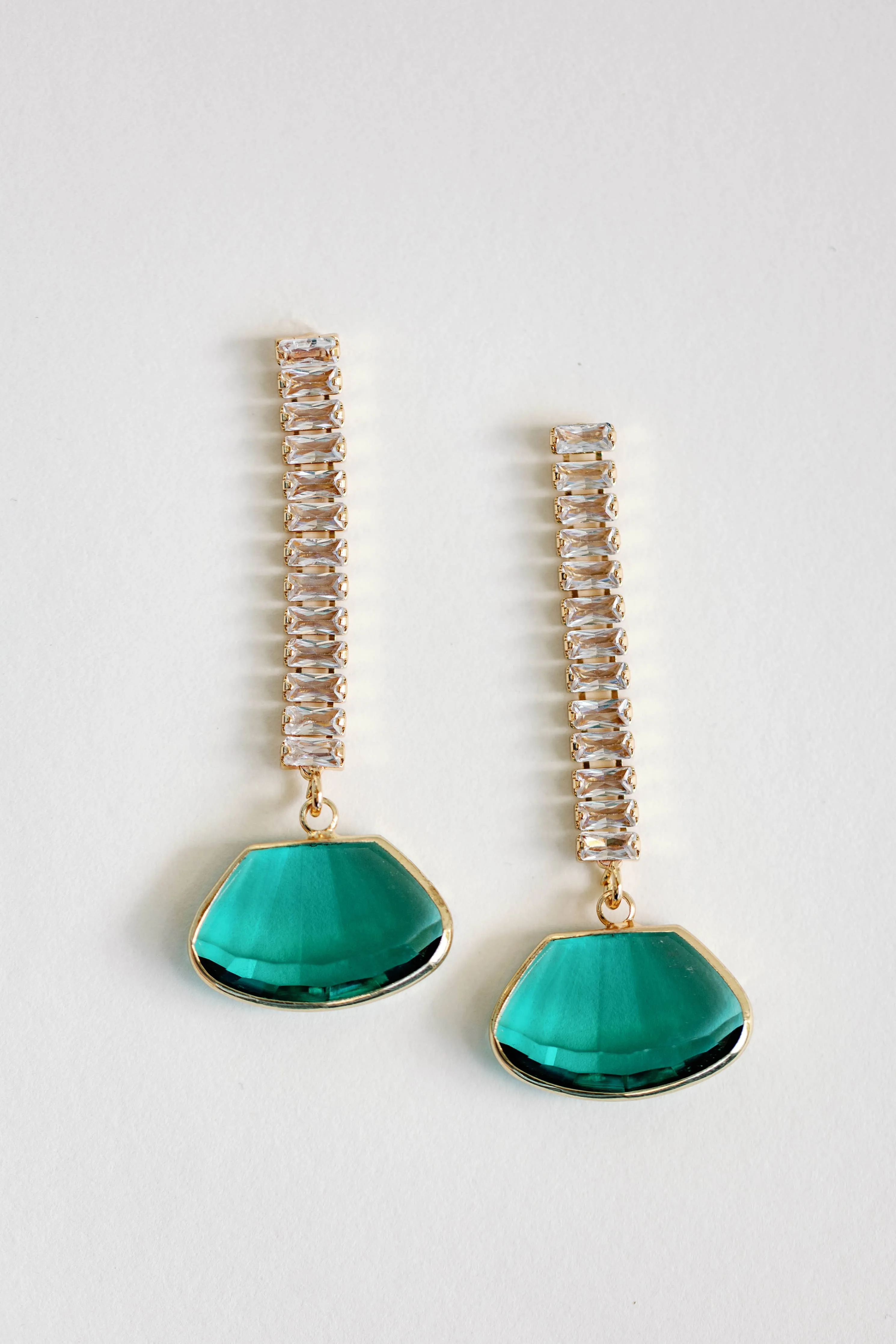 Emerald Swingy Diamond Drops