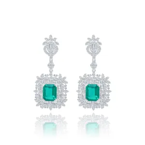 Emeralds & Diamonds "Athens" Earrings