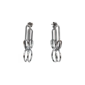 Emily Rogstad Bent Link Hoop Drop Earrings