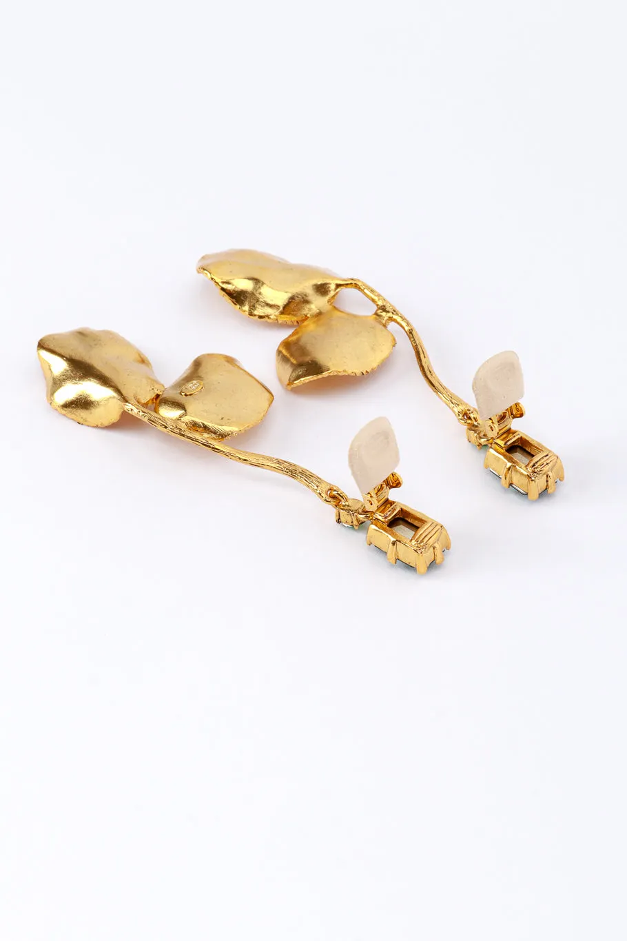 Falling Leaf Crystal Earrings