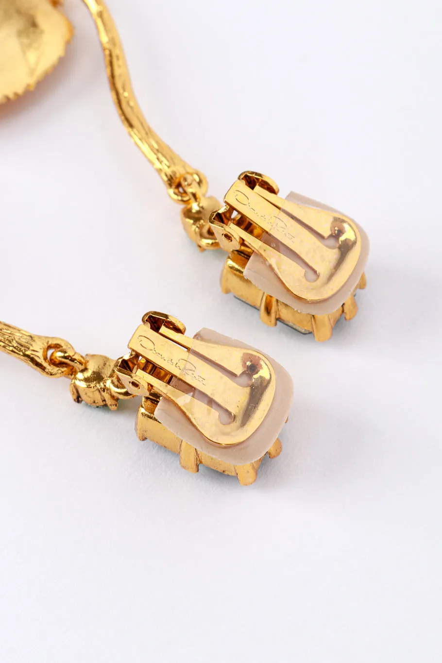 Falling Leaf Crystal Earrings