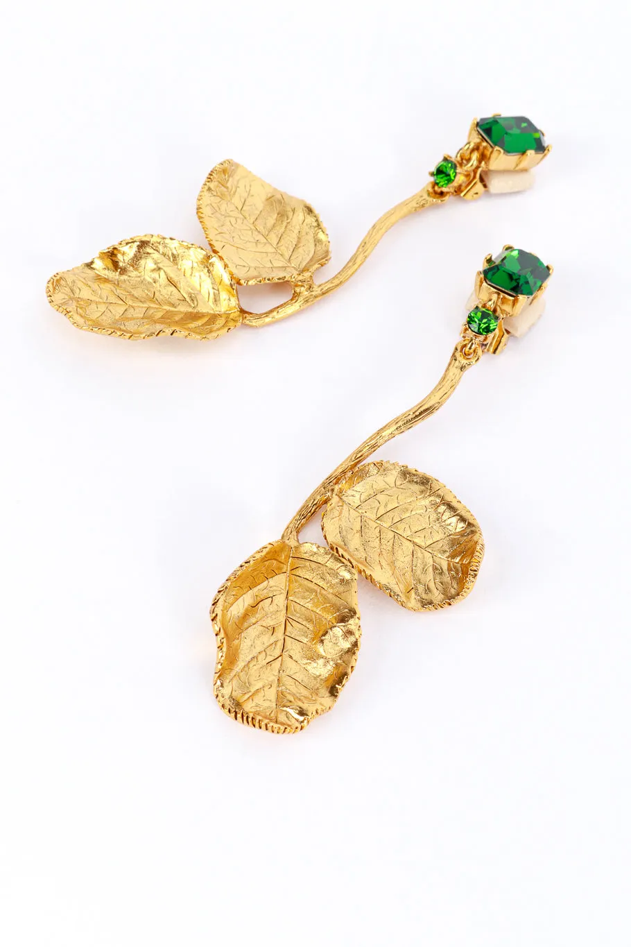 Falling Leaf Crystal Earrings
