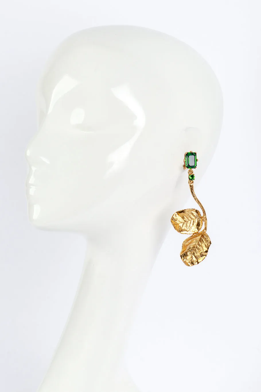 Falling Leaf Crystal Earrings