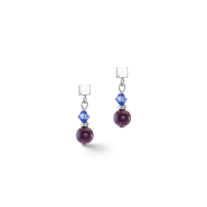 Festive Spheres earrings silver-royal