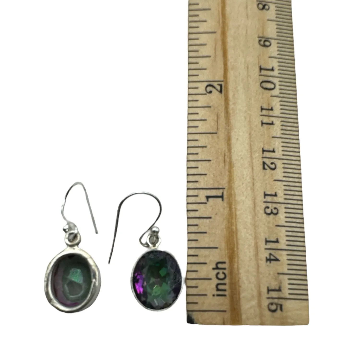 Fire Topaz Solid 925 Sterling Silver Earrings