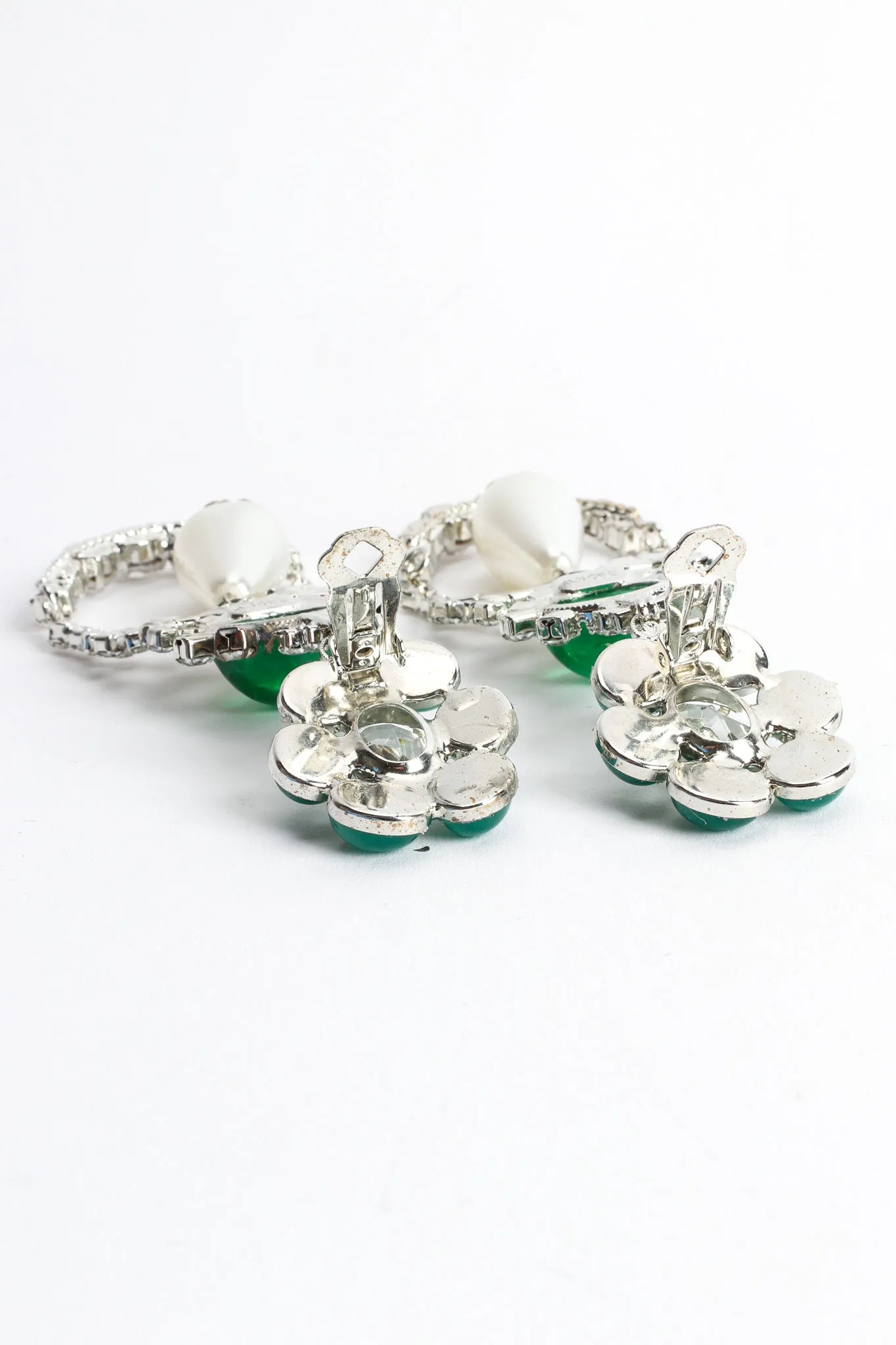 Floral Crystal Pearl Earrings