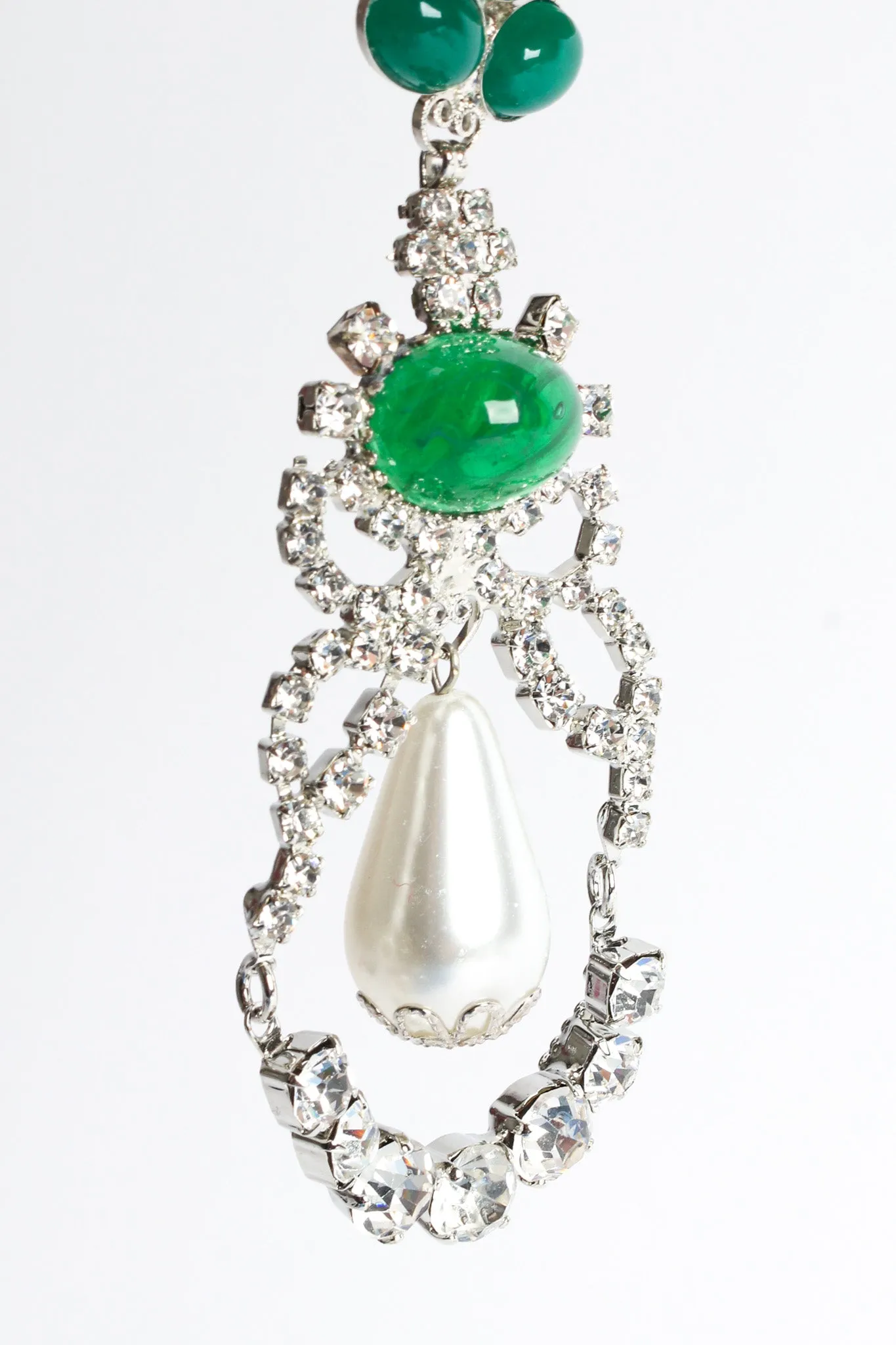 Floral Crystal Pearl Earrings