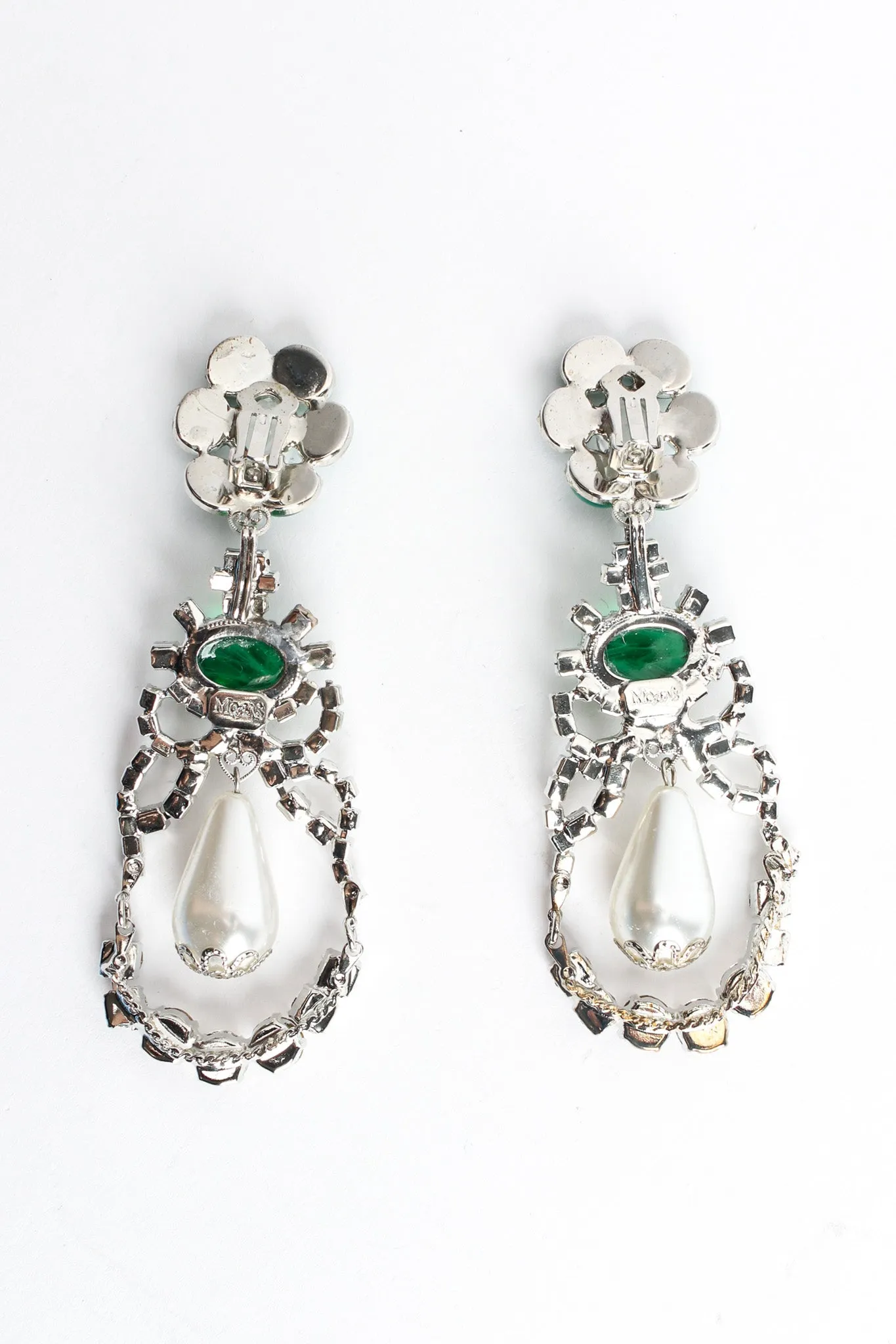 Floral Crystal Pearl Earrings
