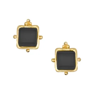 French Glass Earring - Gold