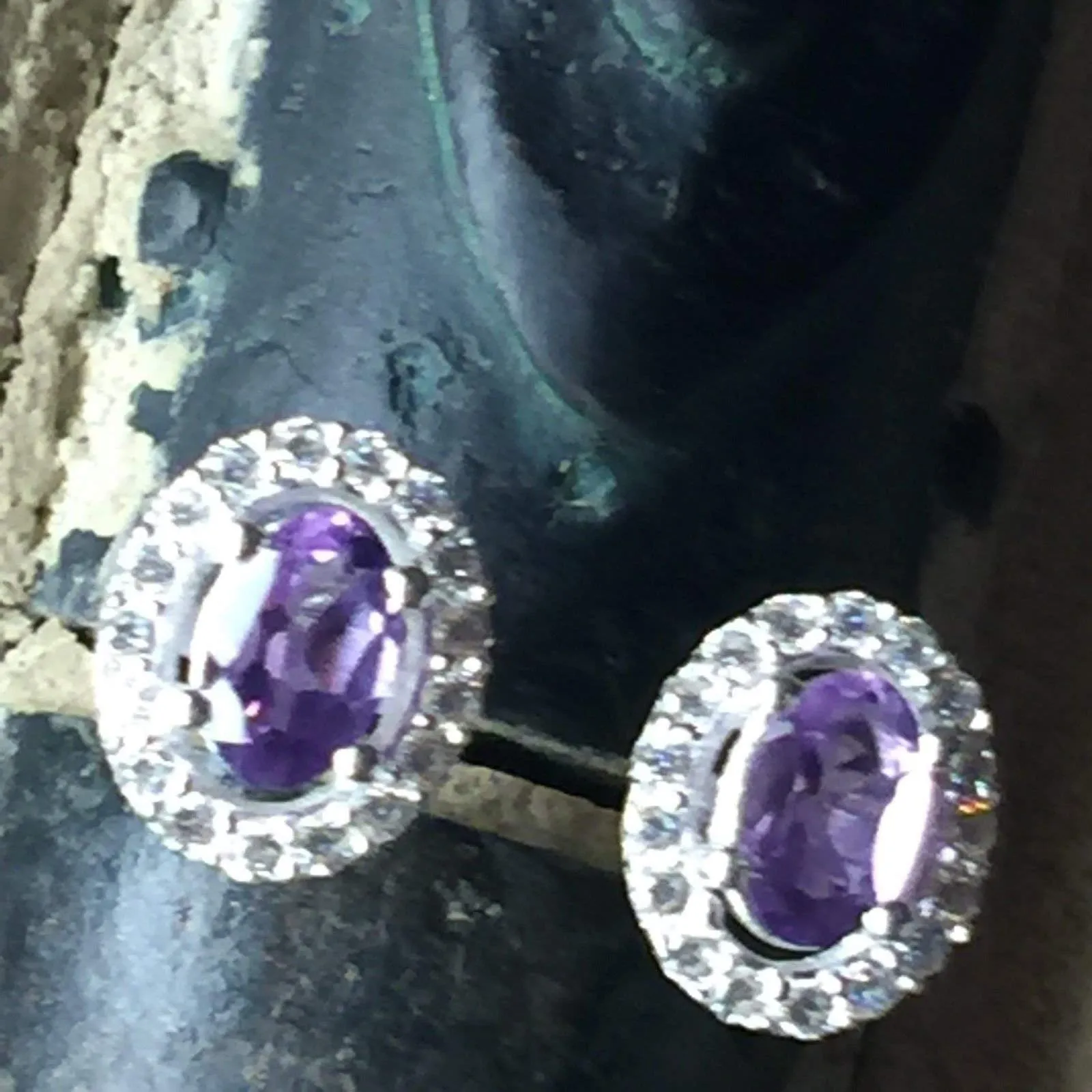 Genuine 2ct Purple Amethyst 925 Solid Sterling Silver Stud Earrings 10mm