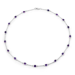 Genuine Amethyst By The Yard Necklace