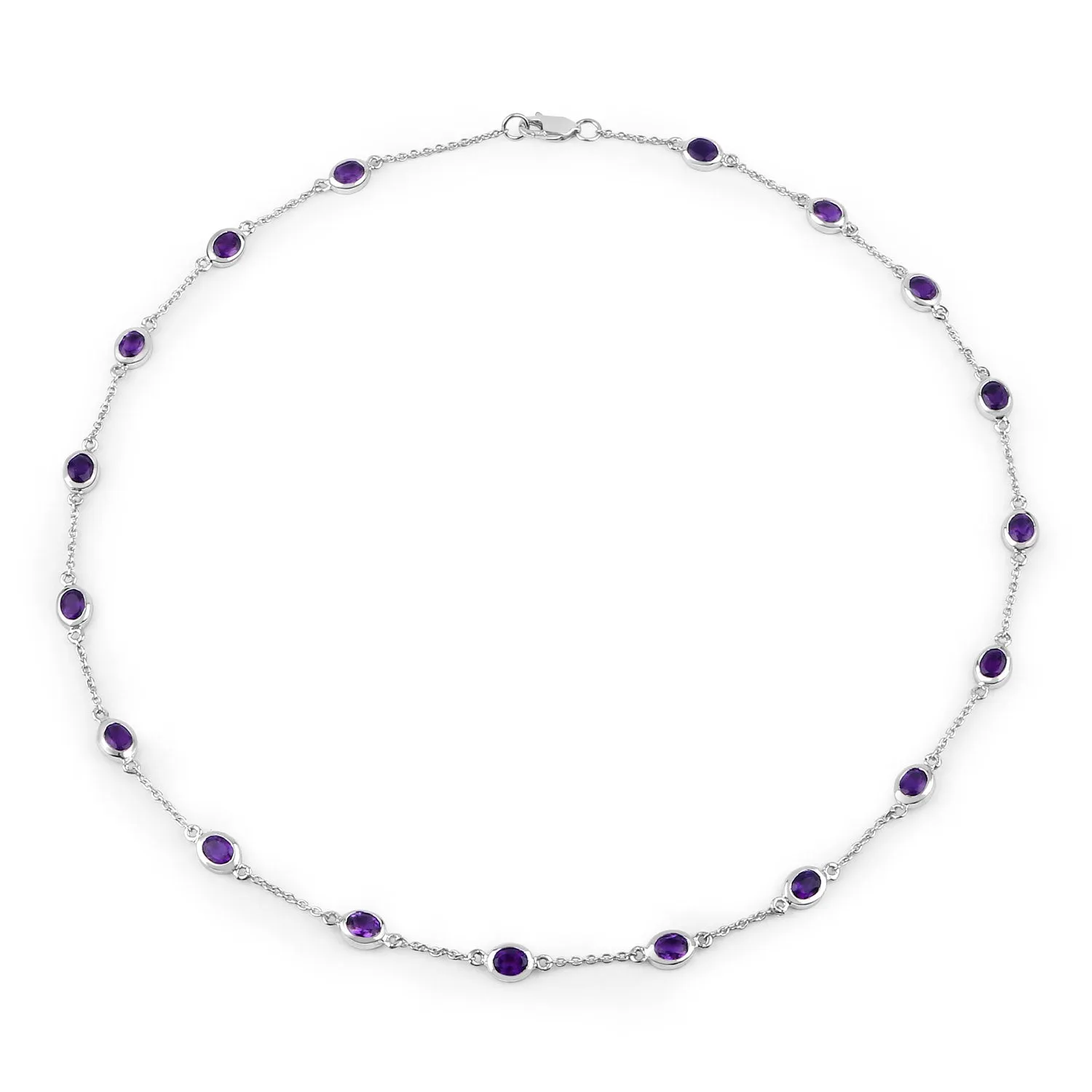 Genuine Amethyst By The Yard Necklace