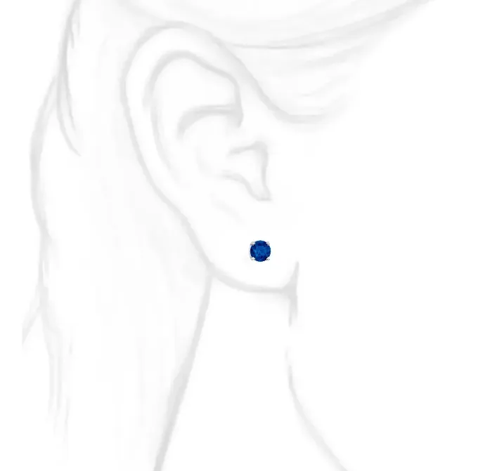 Genuine Sapphire Studs