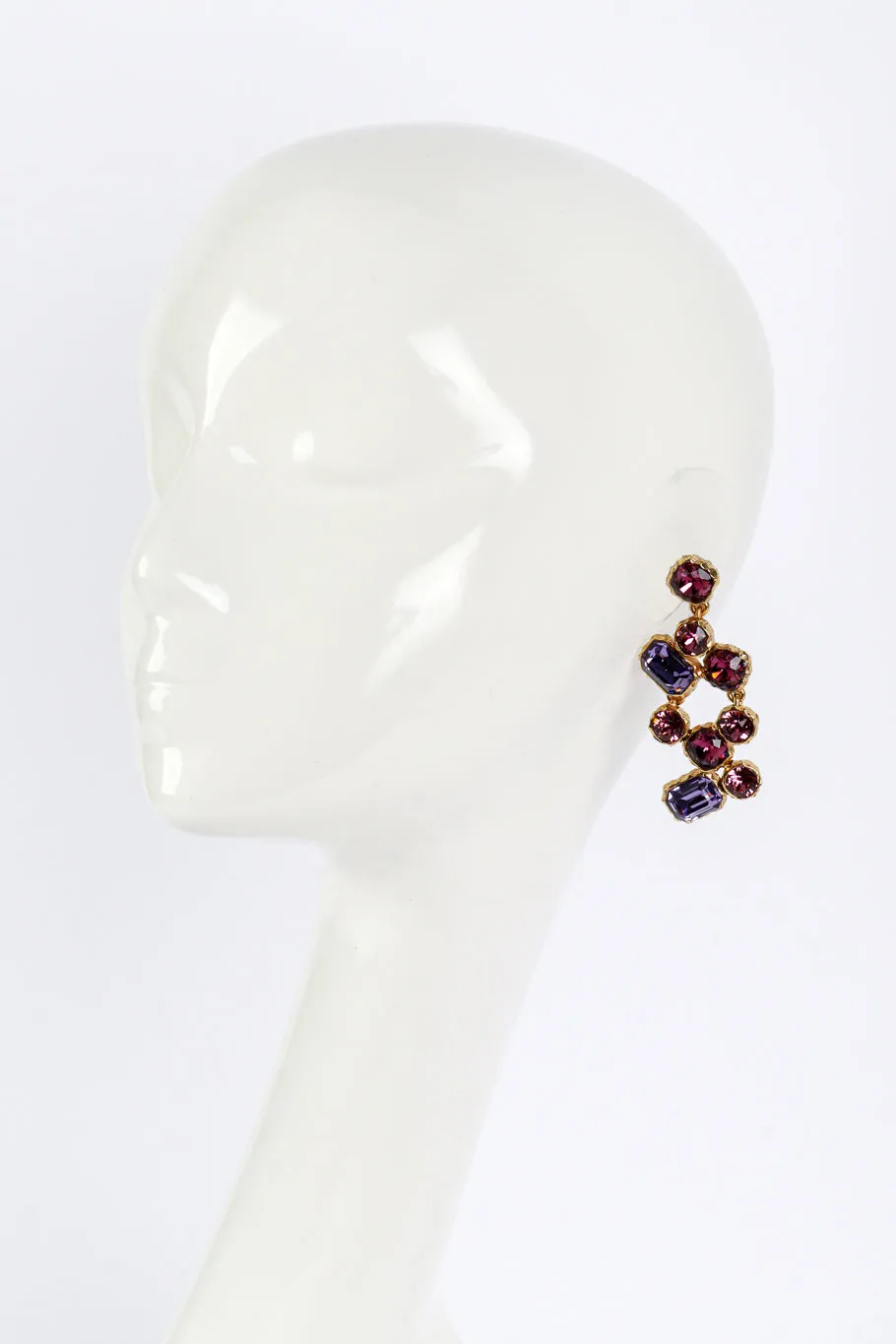 Geo Gem Link Drop Earrings