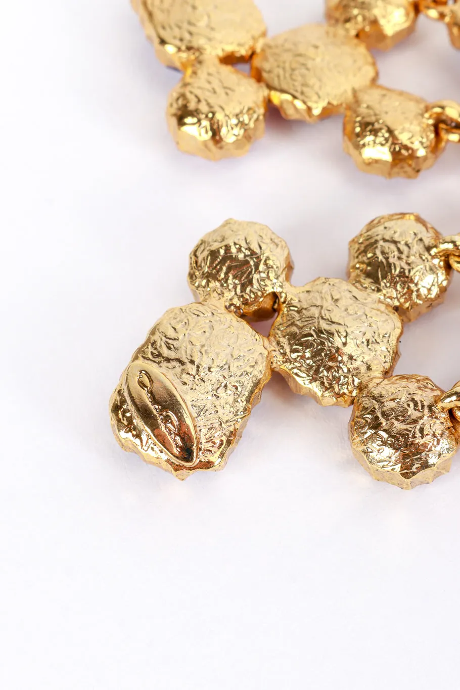 Geo Gem Link Drop Earrings