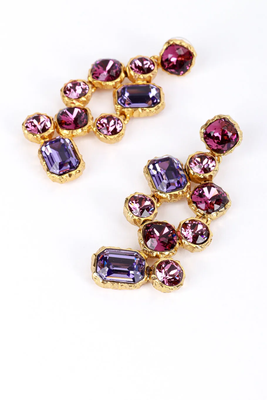 Geo Gem Link Drop Earrings