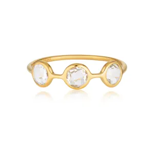 Georgini - Kiklo Yellow Gold White Topaz Ring