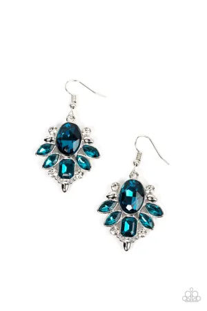 Glitzy Go-Getter Blue Paparazzi Earrings