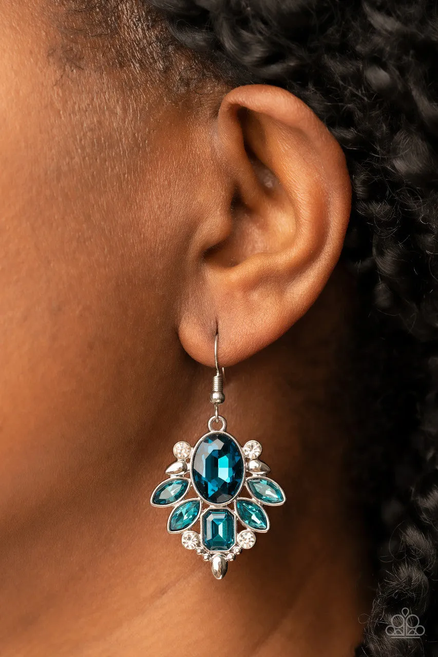 Glitzy Go-Getter Blue Paparazzi Earrings