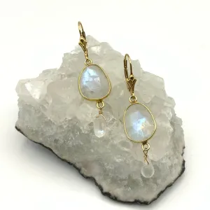 Glowing Moonstones Haloed in Gold