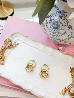 Gold Double Hoop Earrings