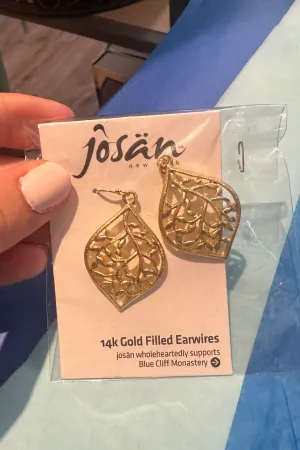 Gold Drop Vine Earrings