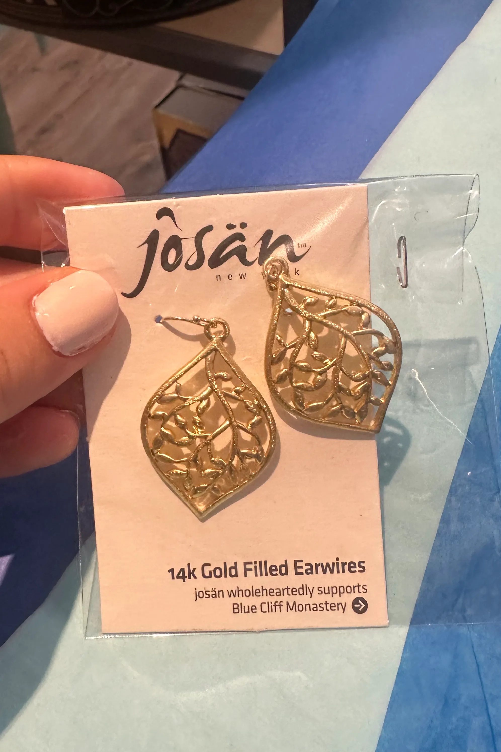 Gold Drop Vine Earrings