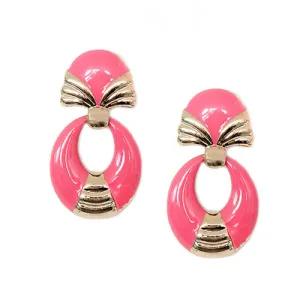 GOLD FUCHSIA EARRINGS  #SE29774_G-FUCHSIA (MH16)