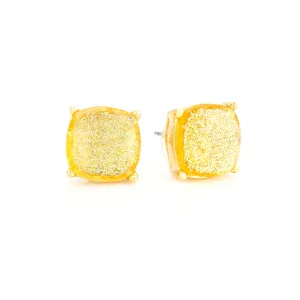 GOLD GLITTERING STUD EARRINGS #ADX6800106 (SHD5)