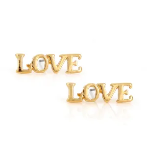 GOLD LOVE STUD EARRING #SWKK-3397 GLD (KG5)