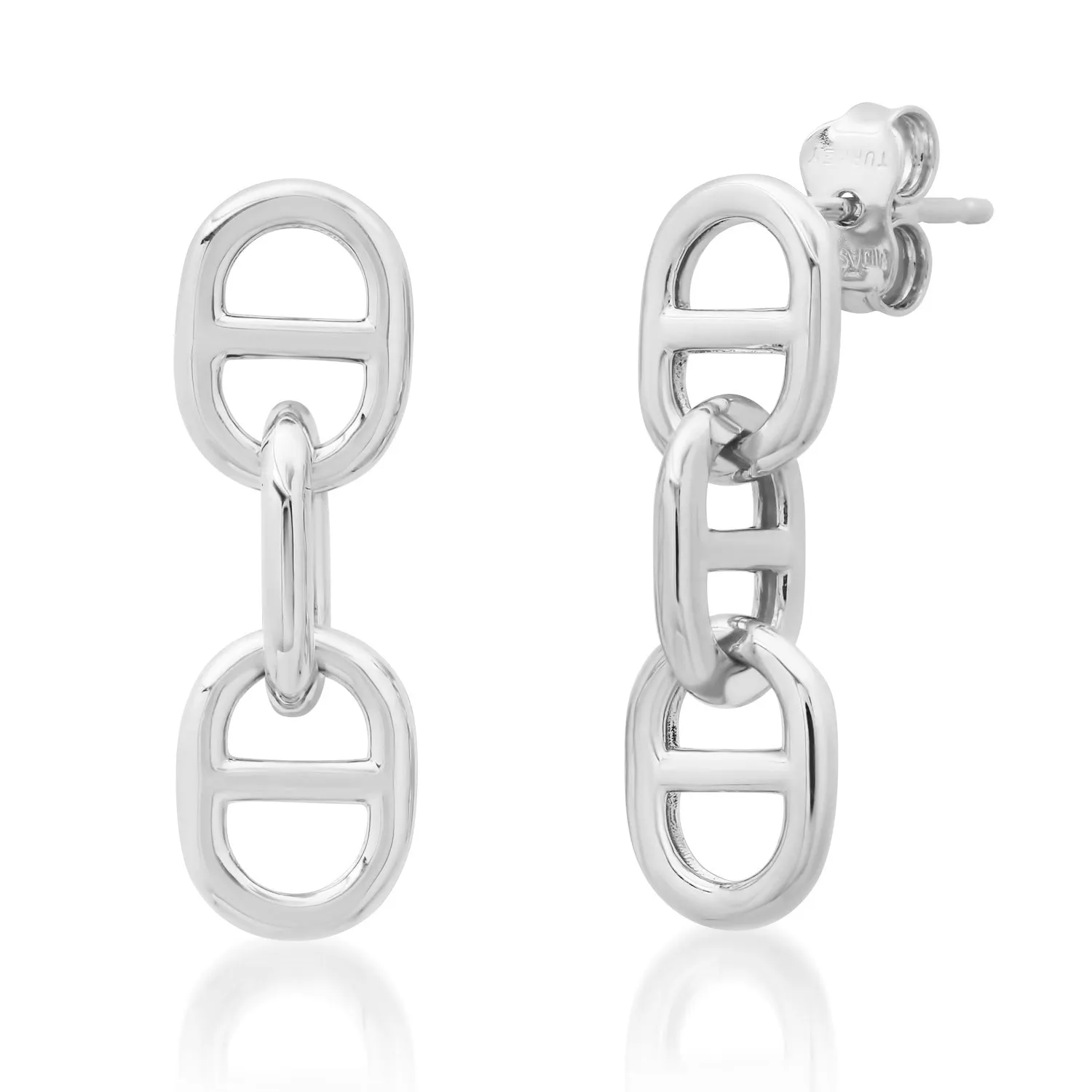 Gold Mariner Chain Drop Earrings