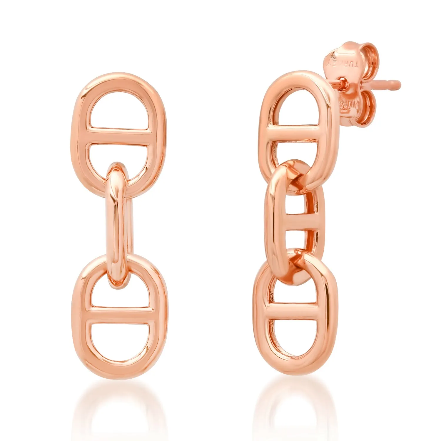 Gold Mariner Chain Drop Earrings