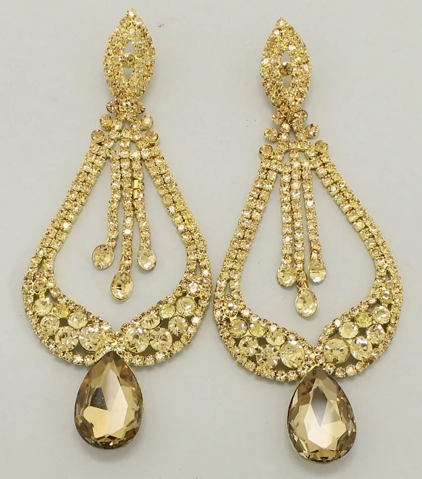 Gold Pageant Earrings | "Miss America" | 370608